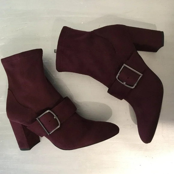 Franco Sarto  | Women's Eugenia Heeled Boots | Burgundy | Size 7.5 - Picture 2 of 10